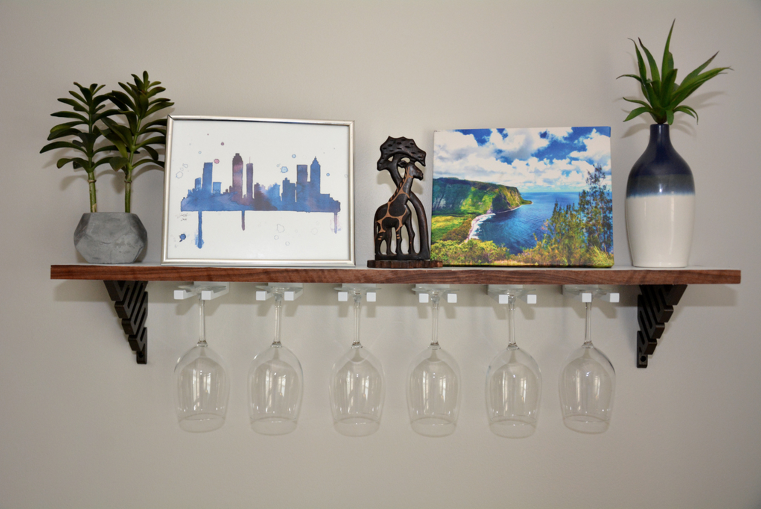 Download free STL file DIY Wine Glass Shelf 3D Printed Brackets • 3D
